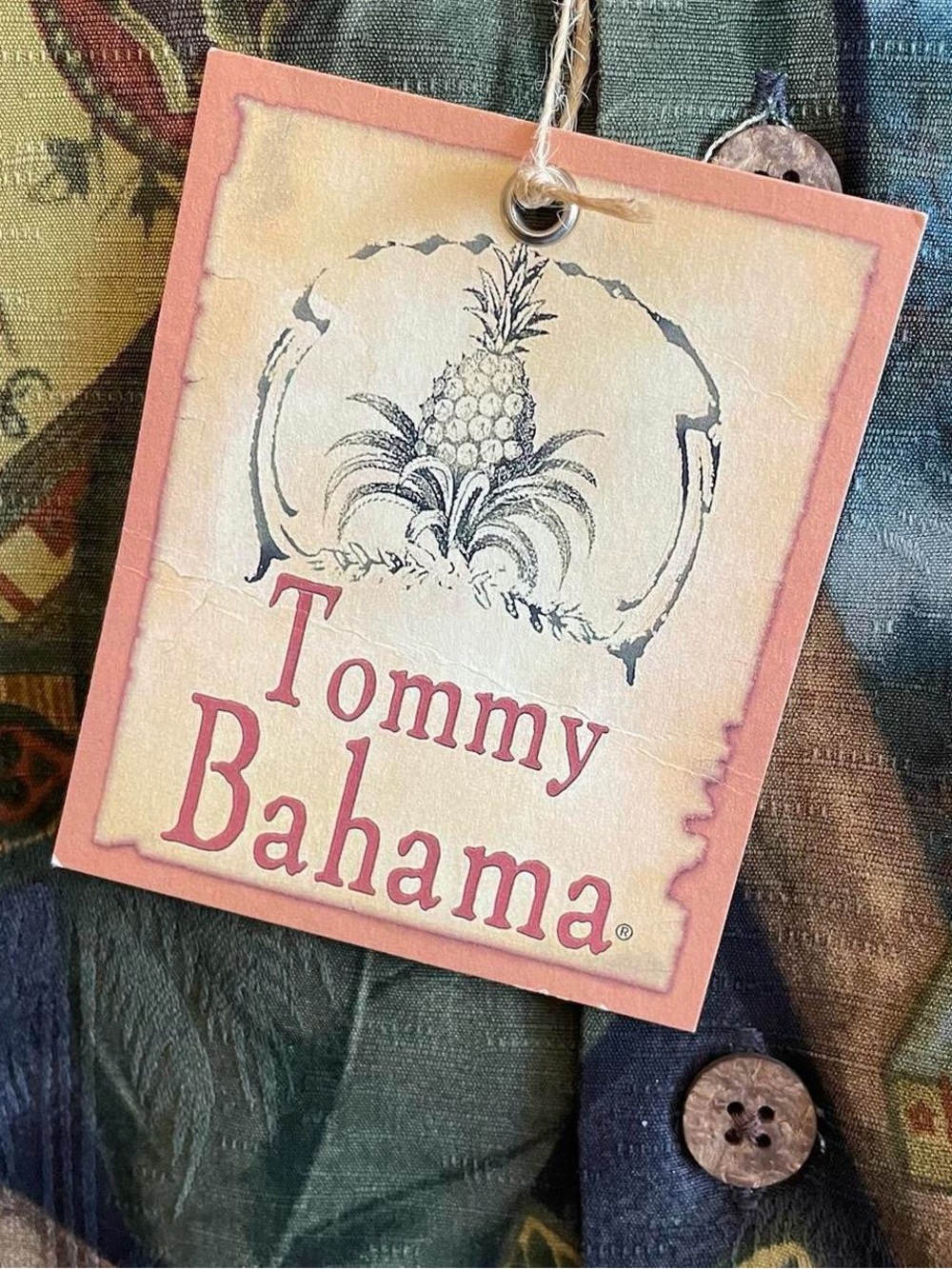 Tommy Bahama Silk Cigar Print Shirt XXL - Picture 6 of 8